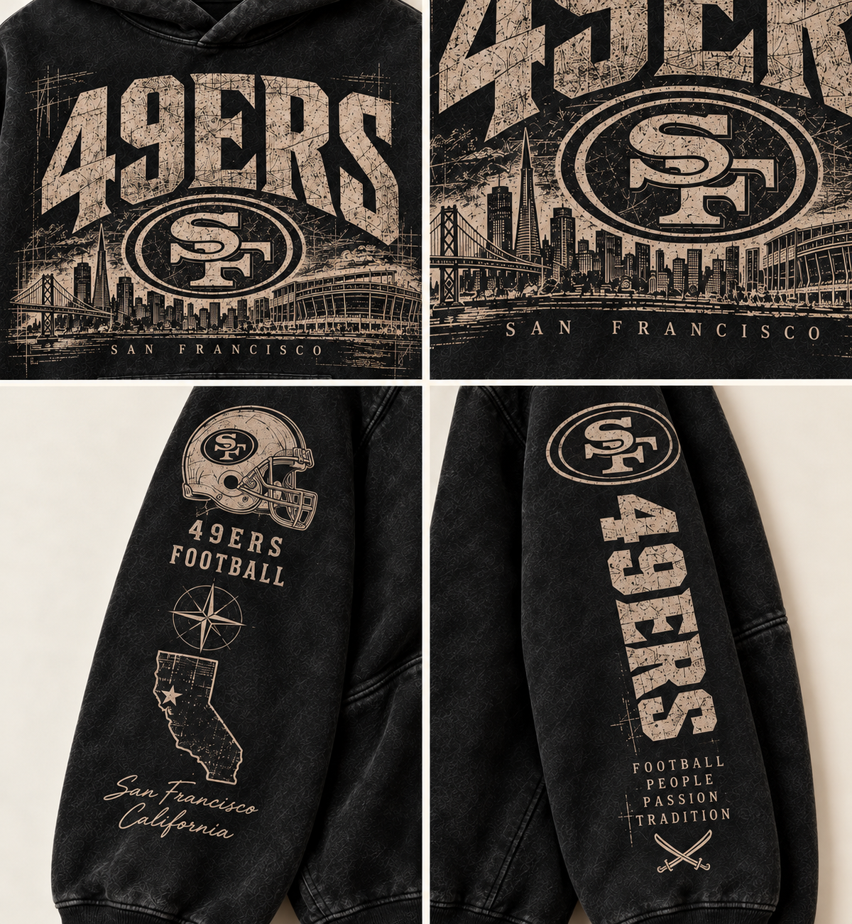 49ers Archive Crest artwork detail grid