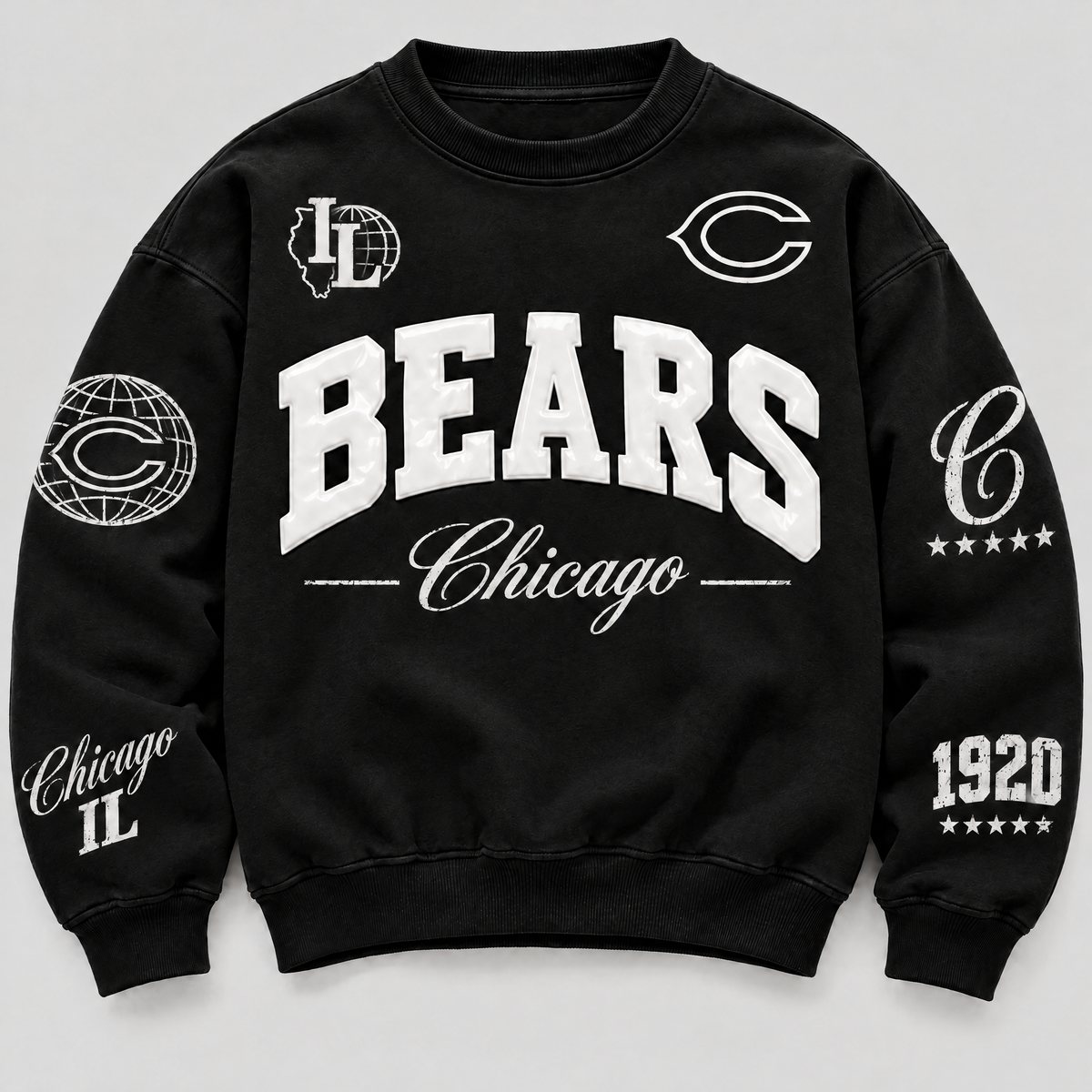 Chicago Bears Varsity Crewneck front — 1920