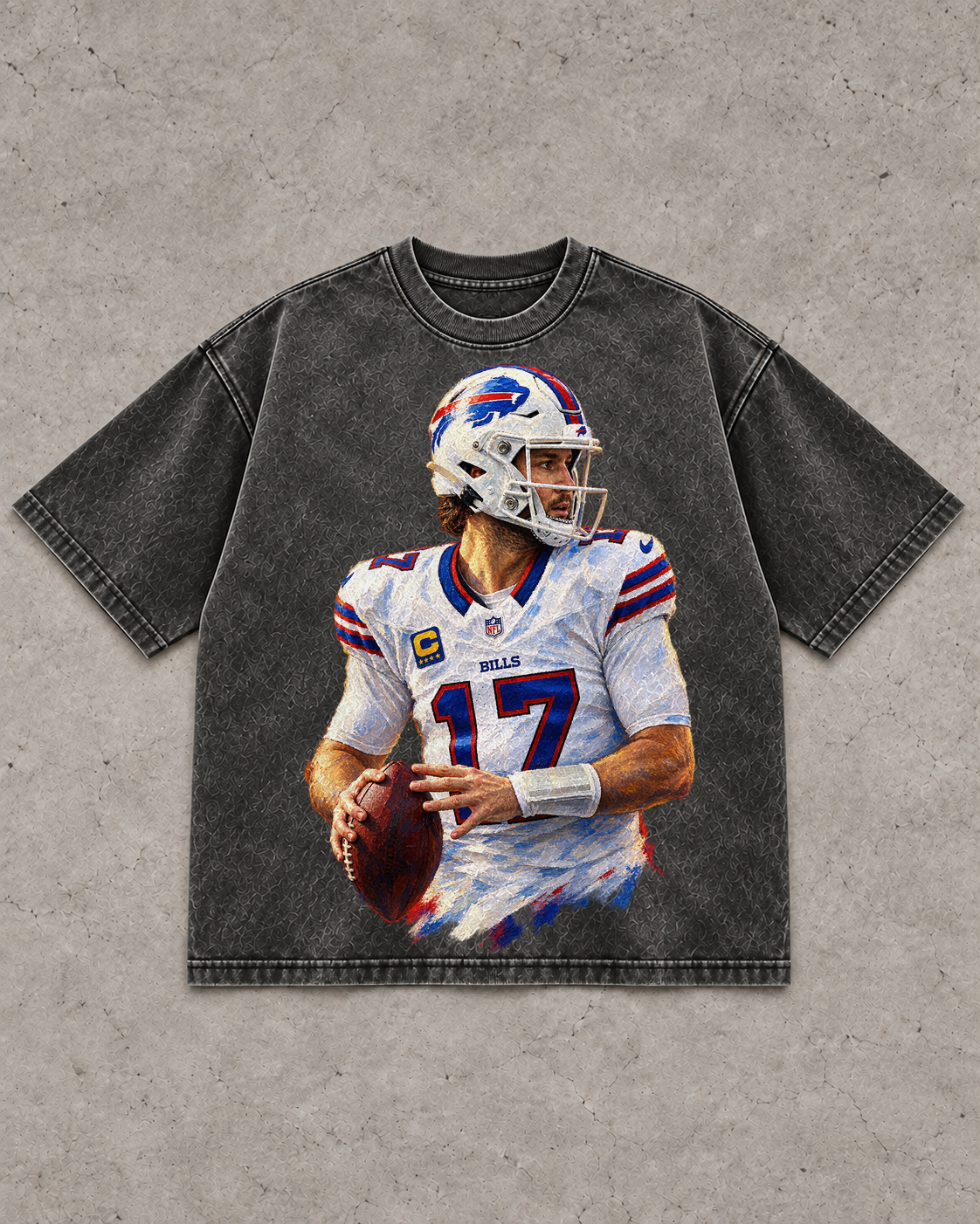 Bills QB1 T-shirt front mockup