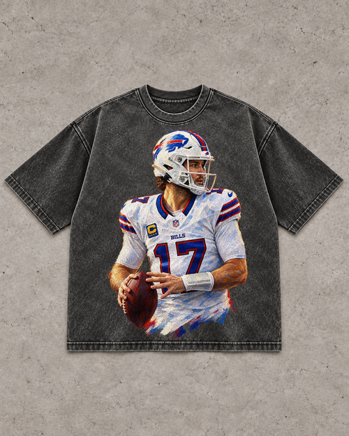Bills QB1 T-shirt front mockup