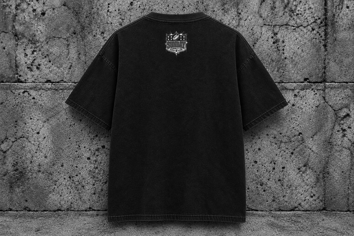 Eagles Blackout Tee back, black and white Sunday Supply logo