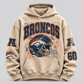 Broncos Helmet Archive cream hoodie front
