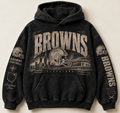 browns Archive Crest washed black hoodie front