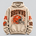 Browns Helmet Archive cream hoodie front
