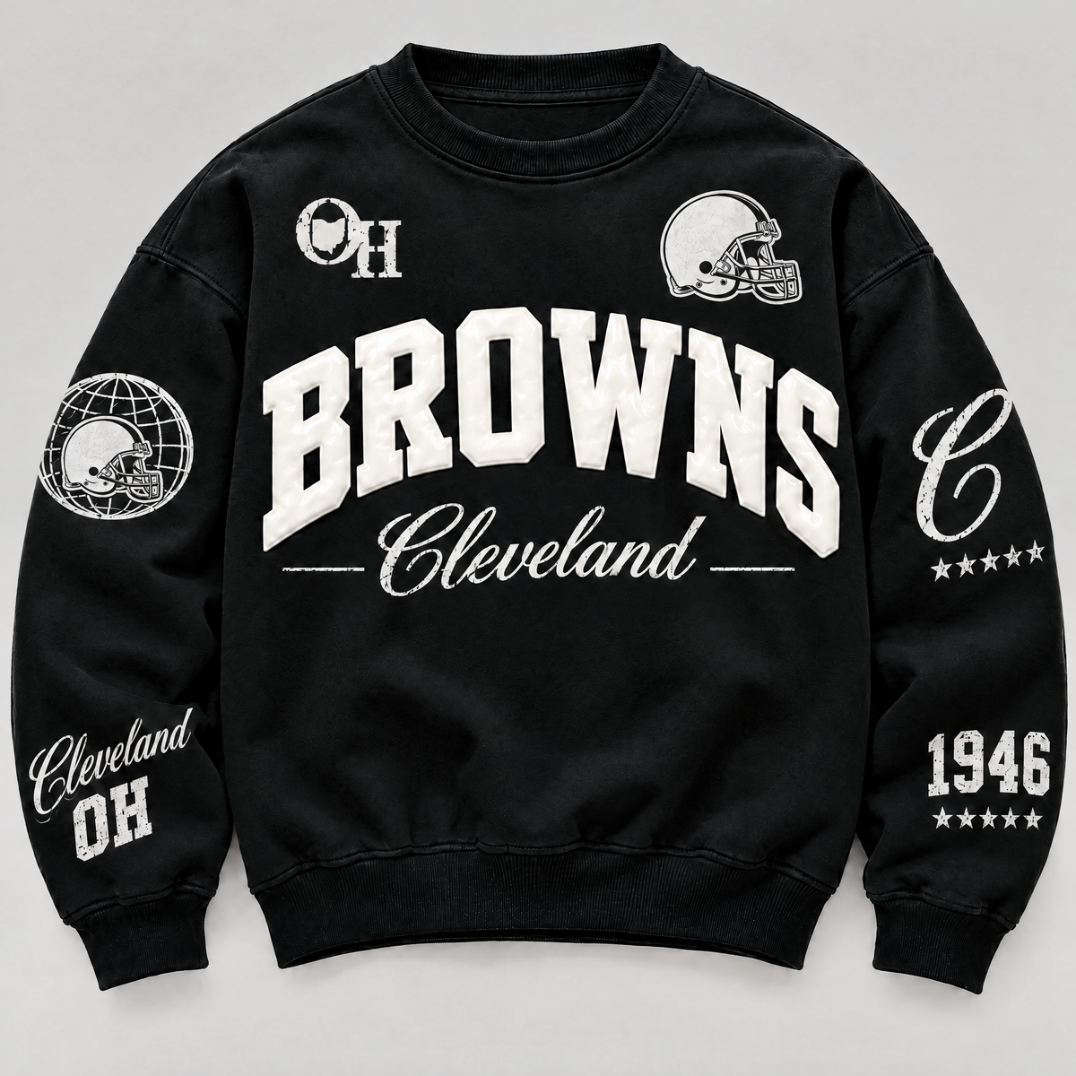 Cleveland Browns Varsity Crewneck front