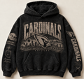 cardinals Archive Crest washed black hoodie front