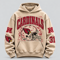 Cardinals Helmet Archive cream hoodie front