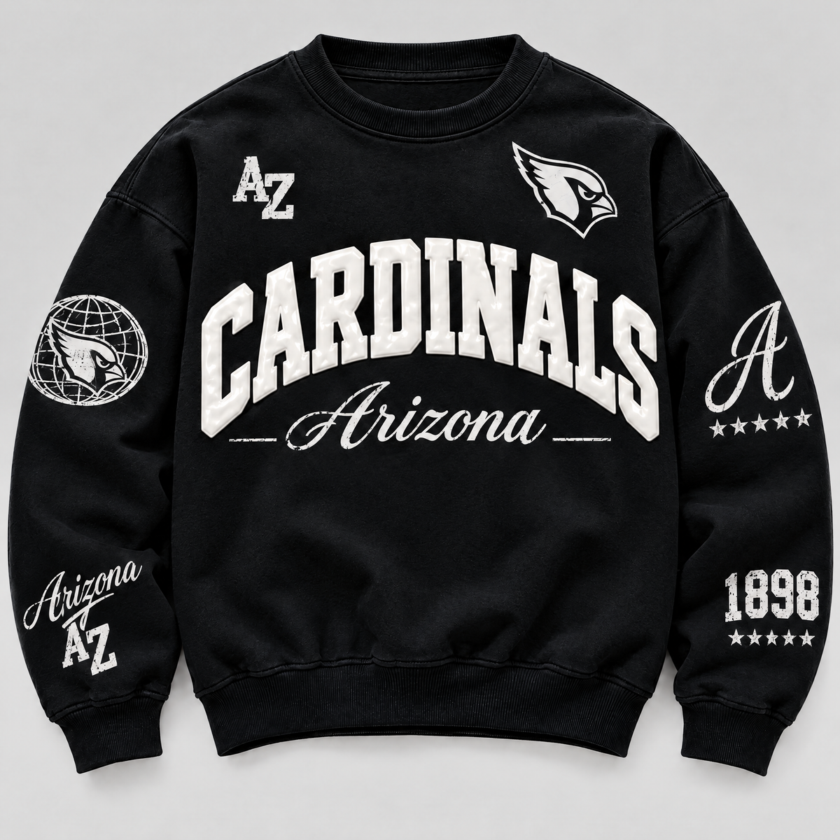 Arizona Cardinals Varsity Crewneck front