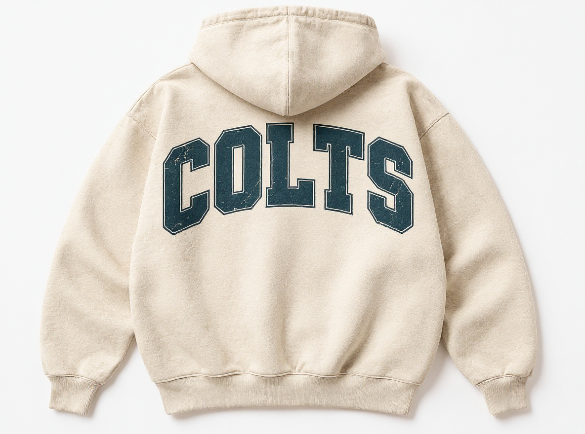 Indianapolis Colts Stadium Relic cream hoodie back