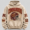 Commanders Helmet Archive cream hoodie front