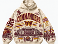 Washington Commanders Stadium Relic cream hoodie front