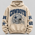 Cowboys Helmet Archive cream hoodie front