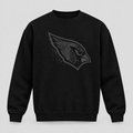 Cardinals Blackout Crewneck — Black front