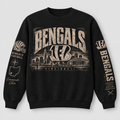 Bengals Archive Crest Crewneck — Black front