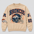 Broncos Helmet Archive Crewneck — Nude front