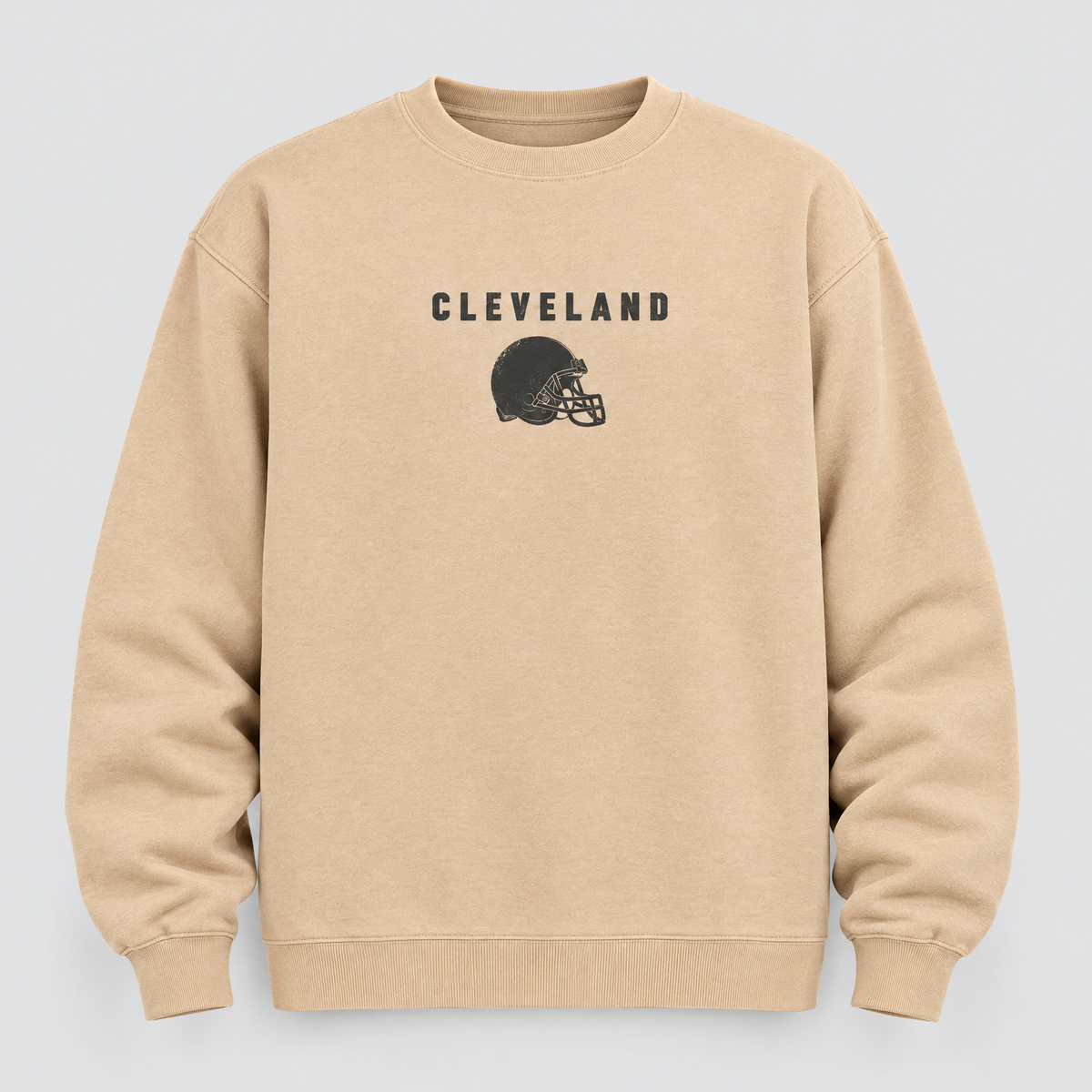 Cleveland Browns Greyline Crewneck — Nude front