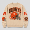 Browns Helmet Archive Crewneck — Nude front