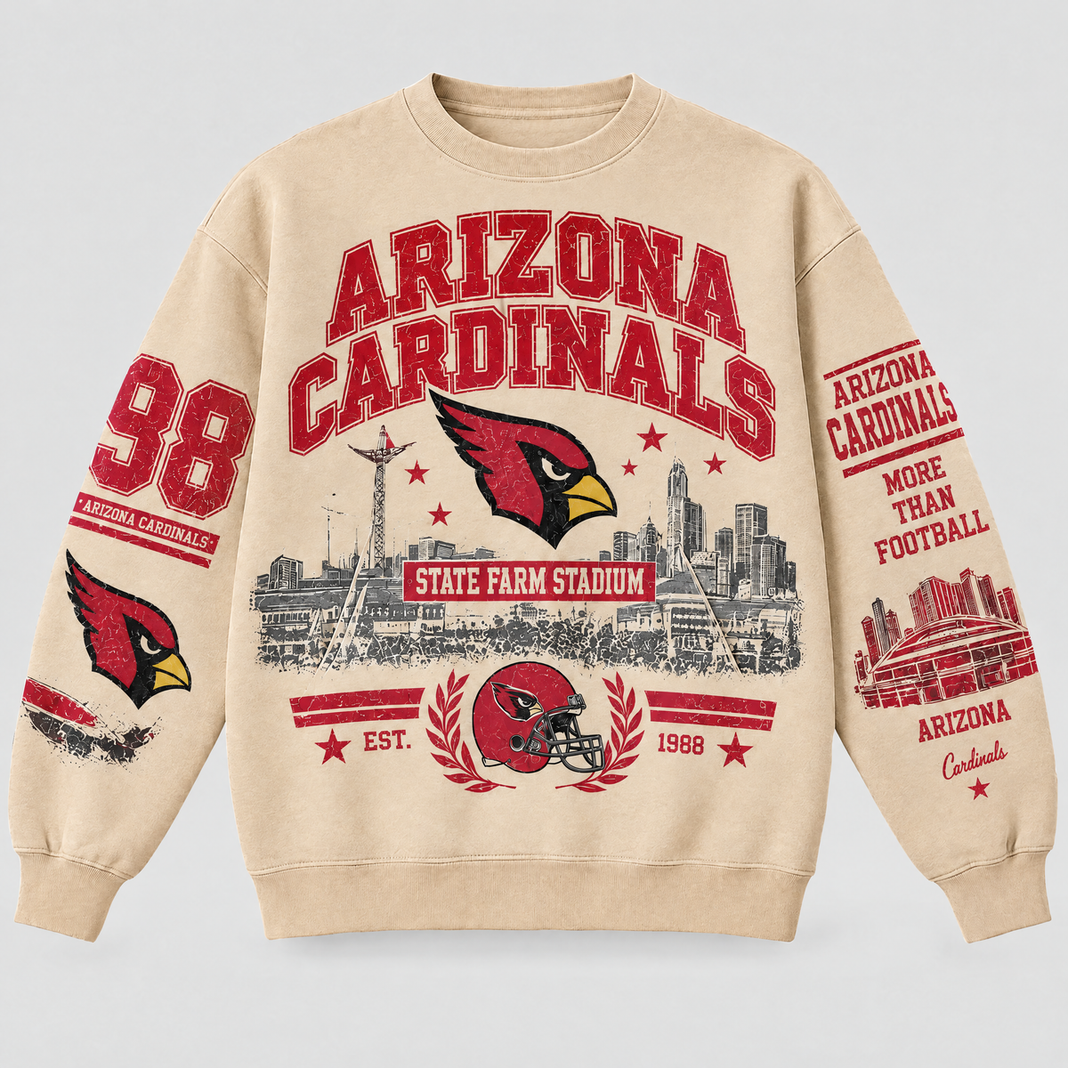 Cardinals Stadium Relic Crewneck — Nude front