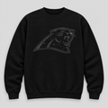 PANTHERS BLACKOUT Crewneck — Black front