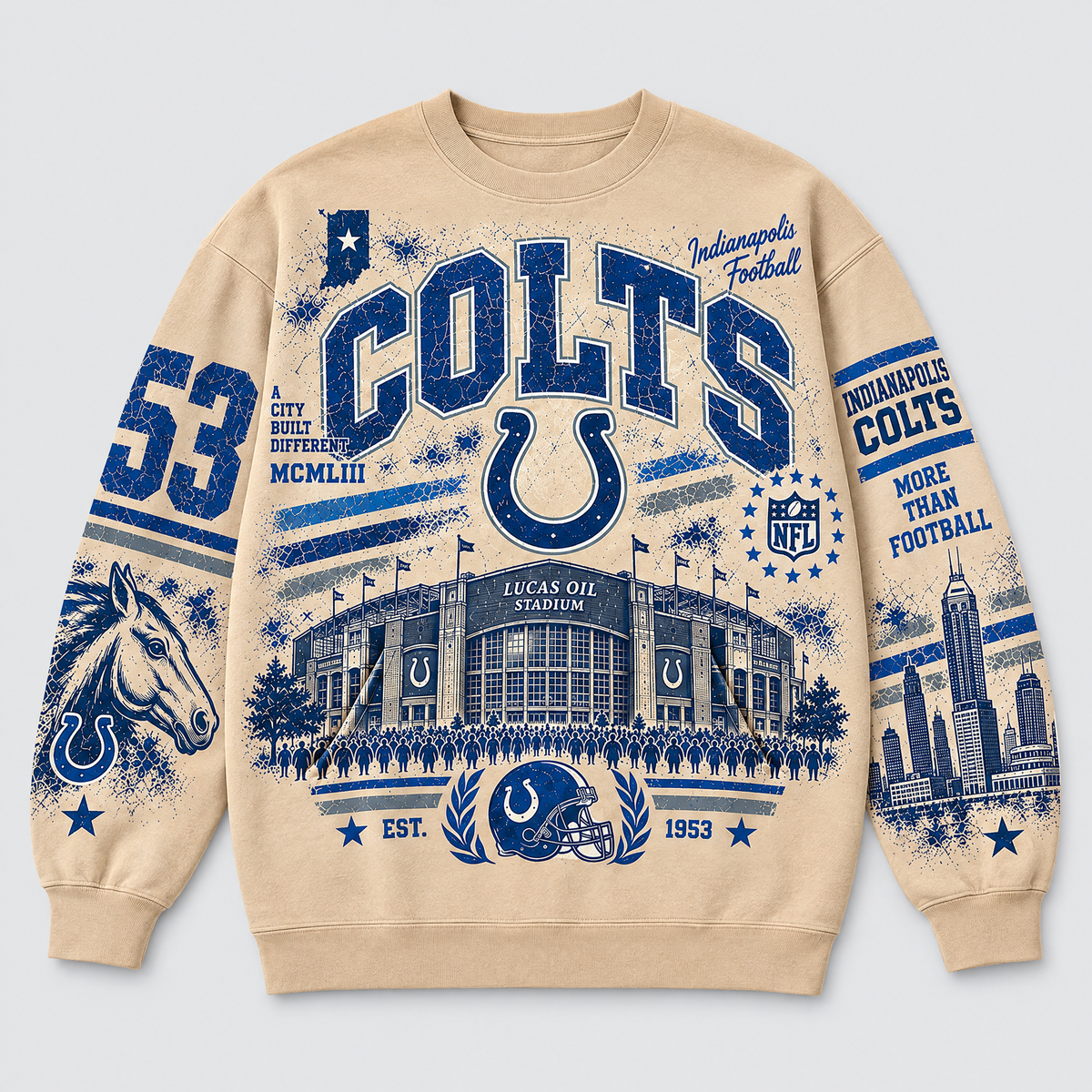 Colts Stadium Relic Crewneck — Nude front