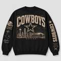 Cowboys Archive Crest Crewneck — Black front