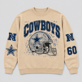 Cowboys Helmet Archive Crewneck — Nude front