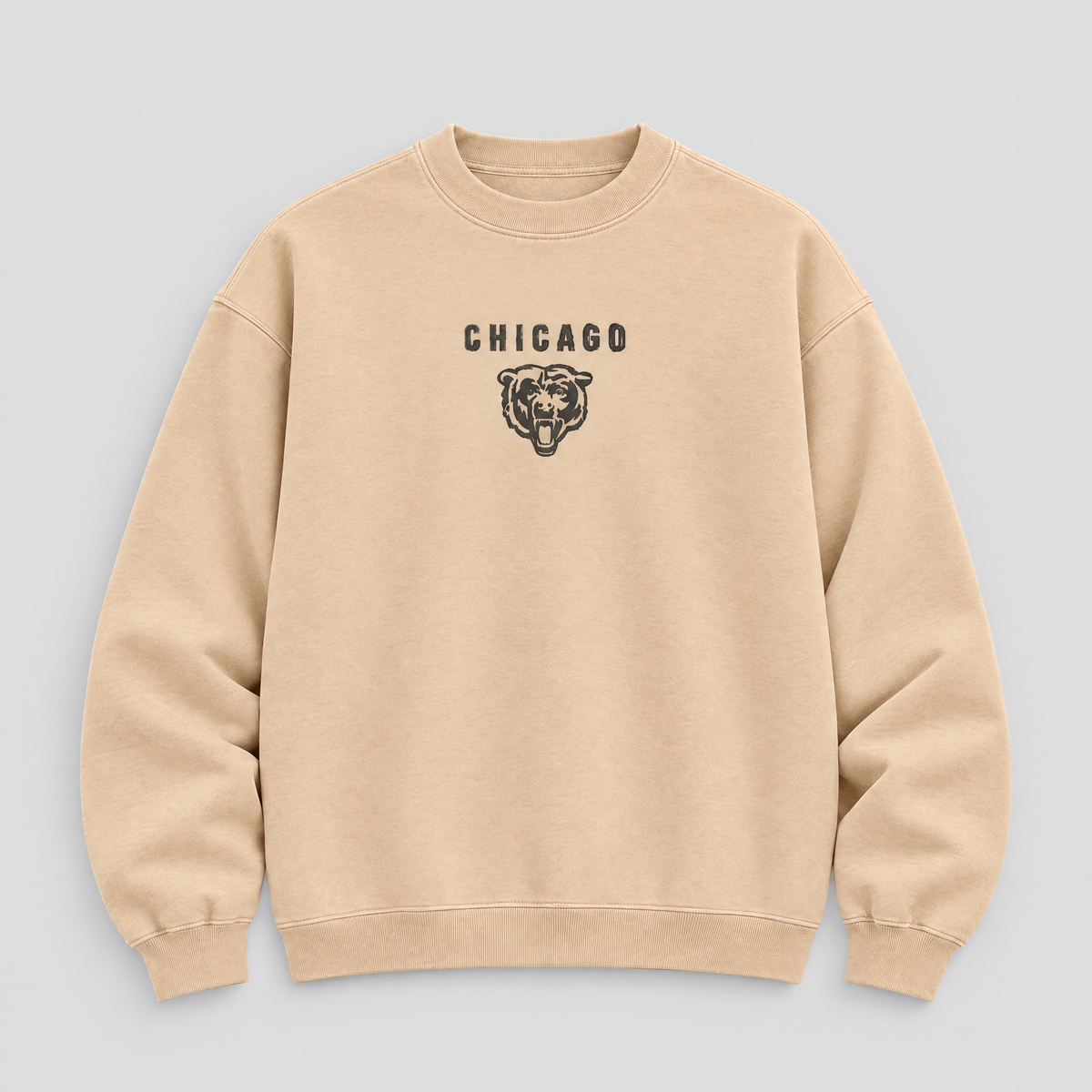 Chicago Bears Greyline Crewneck — Nude front