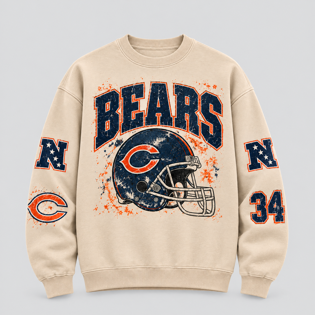 Bears Helmet Archive Crewneck — Nude front