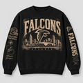 Falcons Archive Crest Crewneck — Black front