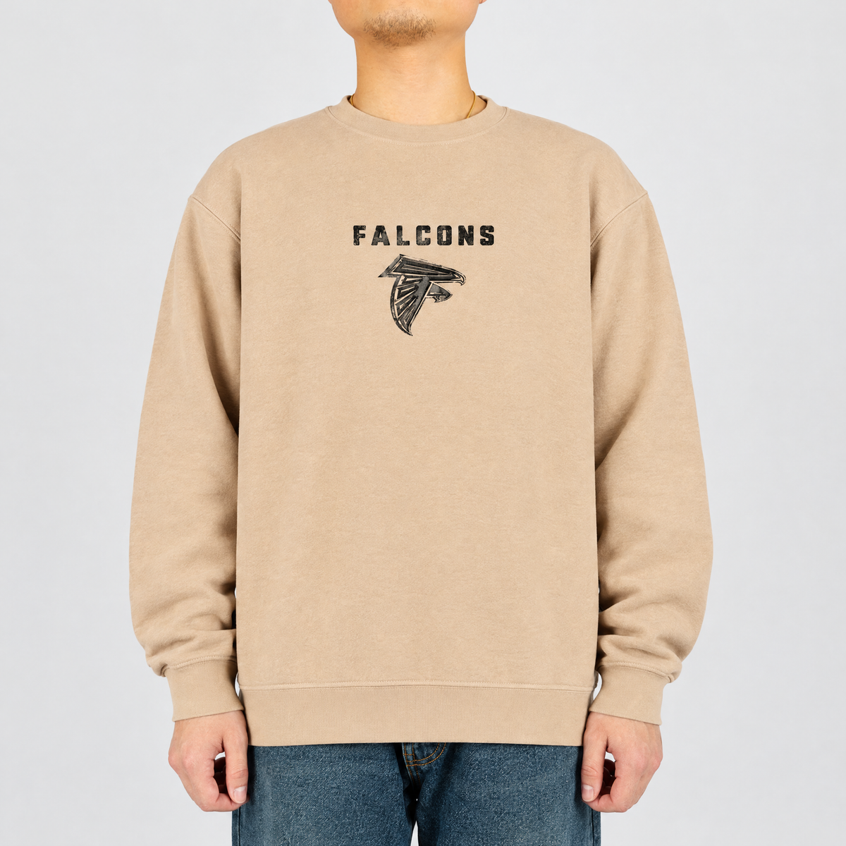 Falcons Greyline Crewneck — Nude front