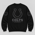 Colts Blackout Crewneck — Black front
