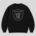 Raiders Blackout Crewneck — Black front