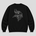 Vikings Blackout Crewneck — Black front