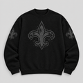 Saints Blackout Crewneck — Black front
