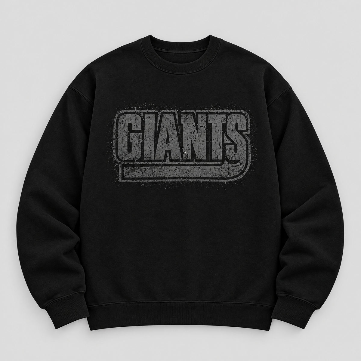 Giants Blackout Crewneck — Black front