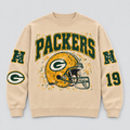 Packers Helmet Archive Crewneck — Nude front