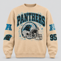 Panthers Helmet Archive Crewneck — Nude front