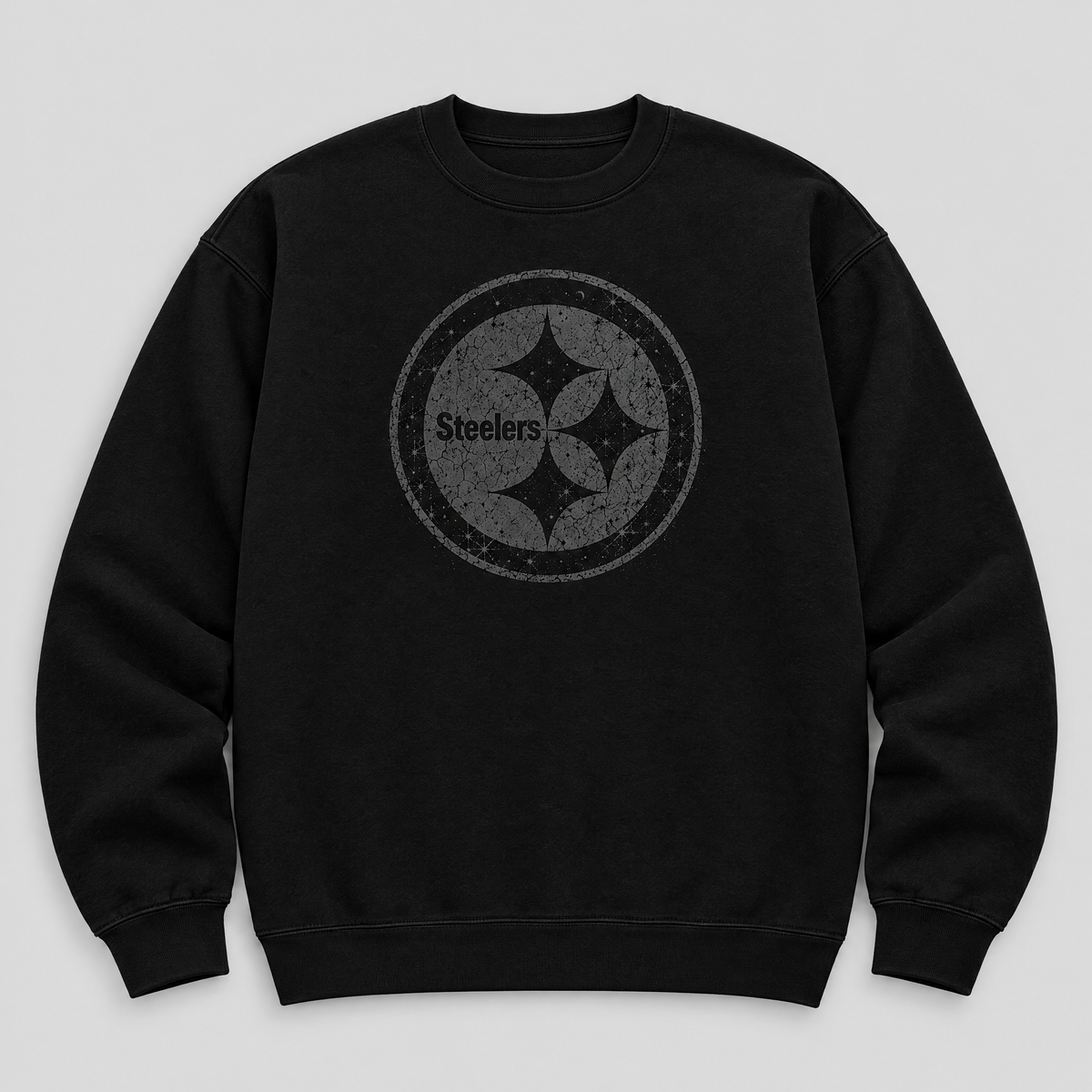 Screwnecklers Blackout Crewneck — Black front