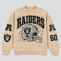 Raiders Helmet Archive Crewneck — Nude front