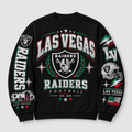 Raiders Laurel Club Crewneck — Black front