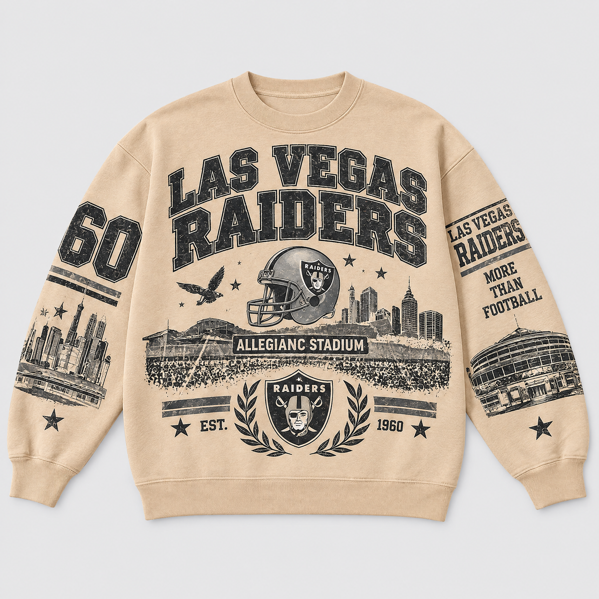 Raiders Stadium Relic Crewneck — Nude front