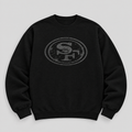 San Francisco 49ers Blackout Crewneck — Black front