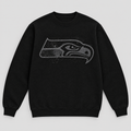 Seahawks Blackout Crewneck — Black front