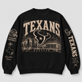 Texans Archive Crest Crewneck — Black front