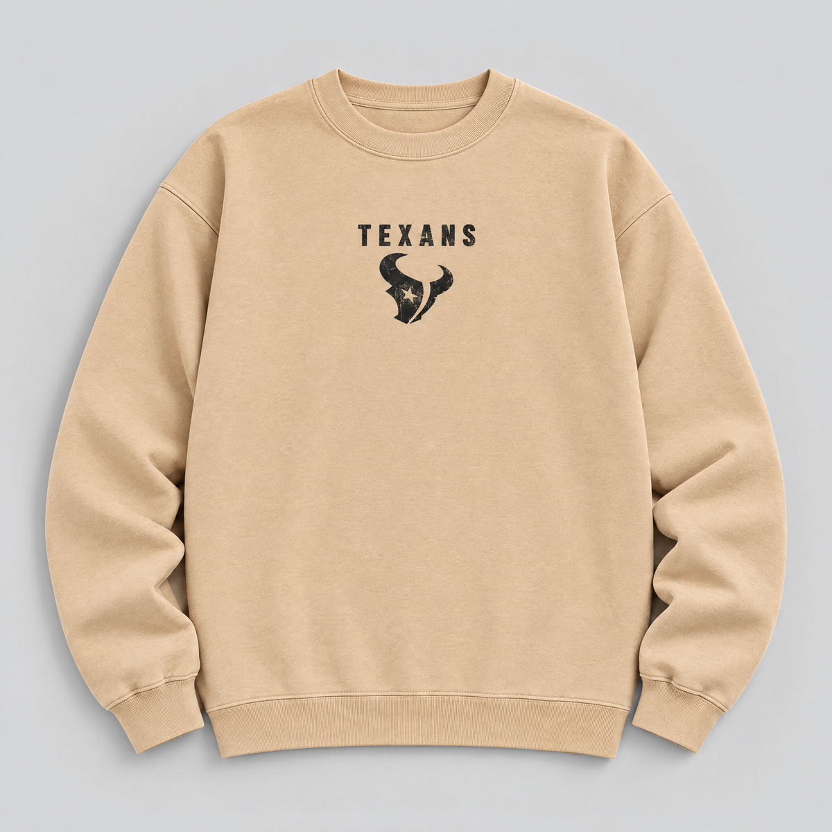 Texans Greyline Crewneck — Nude front