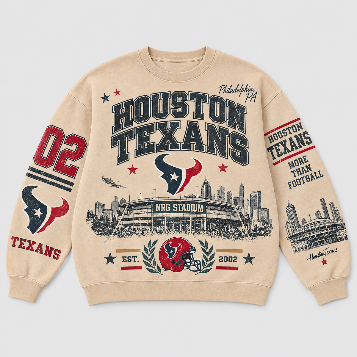 Texans Stadium Relic Crewneck — Nude front