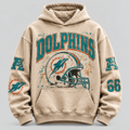 Dolphins Helmet Archive cream hoodie front