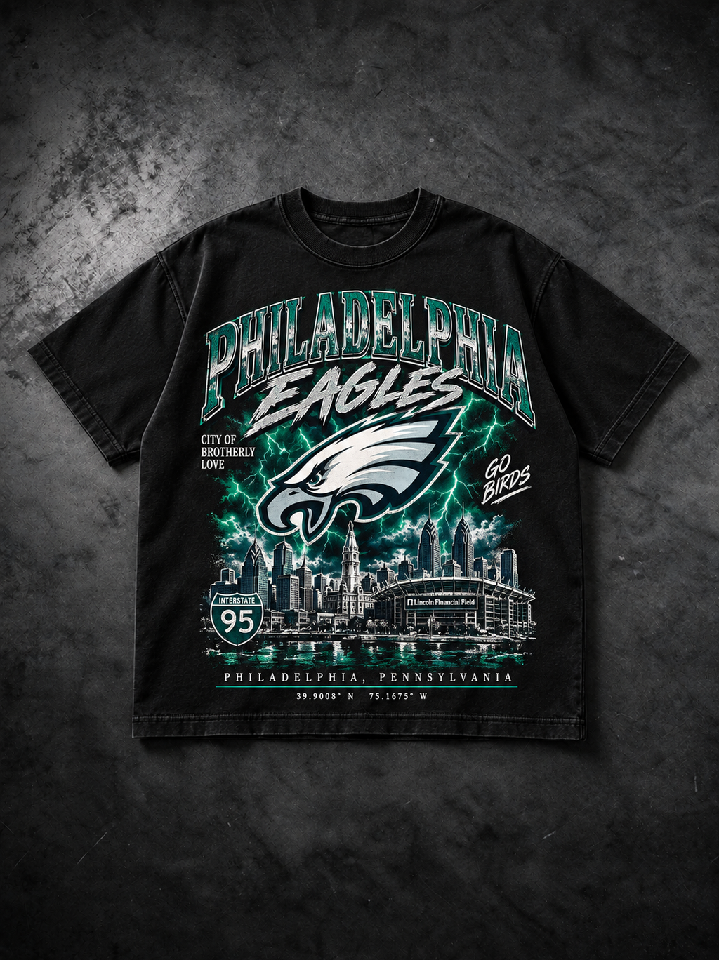 Philadelphia After Dark tee front