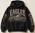 eagles Archive Crest washed black hoodie front