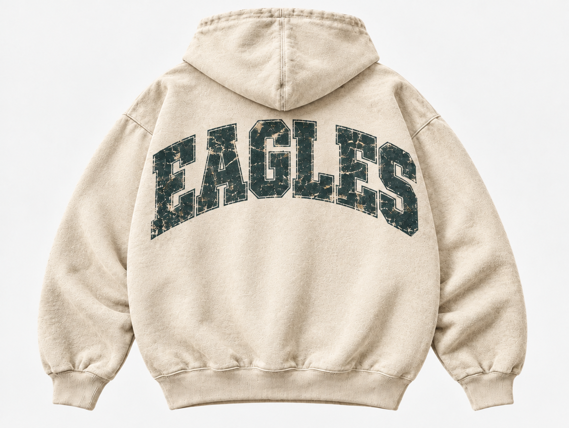 Eagles Stadium Relic cream hoodie back